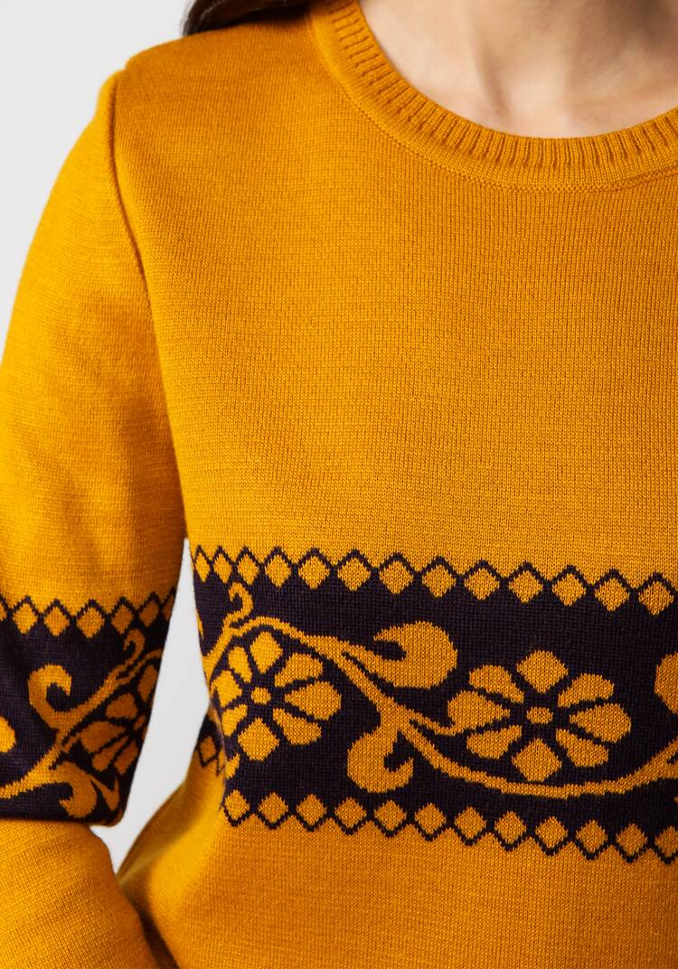 Джемпер женский с рисунком по груди и рукавам шир.  750, рис. 12