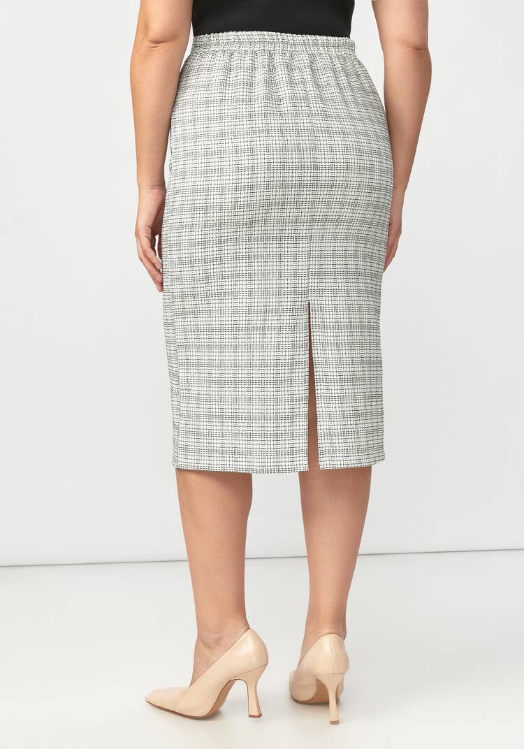 Юбка из фактурной ткани с поясом шир.  750, рис. 8