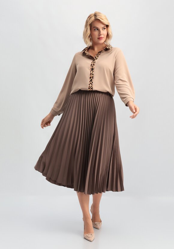 Юбка свободного кроя плиссированная шир.  580, рис. 25