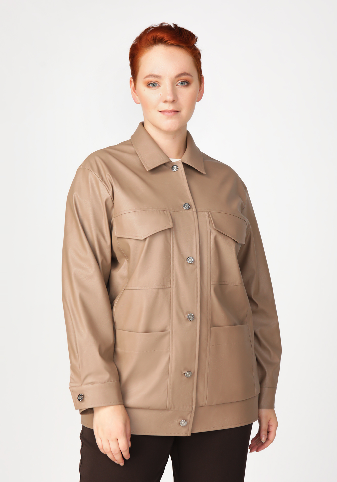 Жакет кожаный «Манящий взгляд»