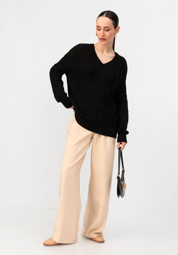 Джемпер с V образным вырезом без метанити шир.  580, рис. 12