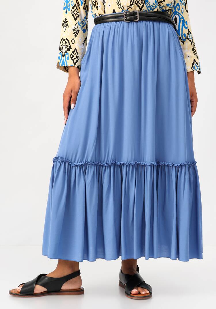 Юбка с воланом с резинкой на талии шир.  750, рис. 8