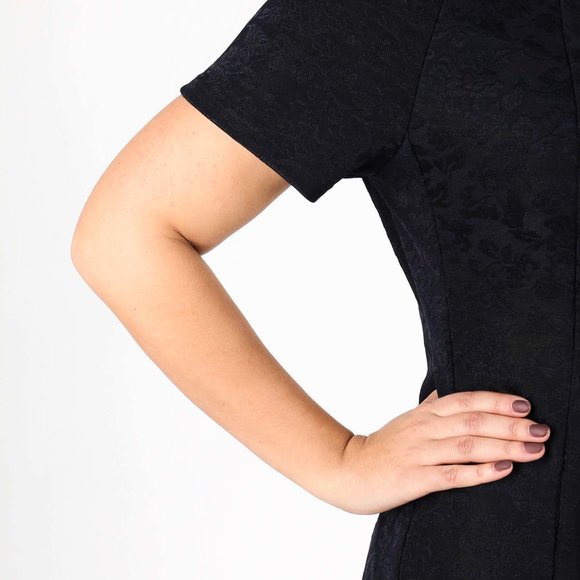 Платье-миди с коротким рукавом шир.  580, рис. 6