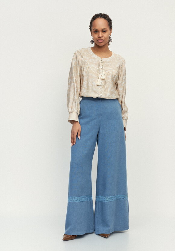 Брюки с вставками кружева Светлана шир.  580, рис. 8