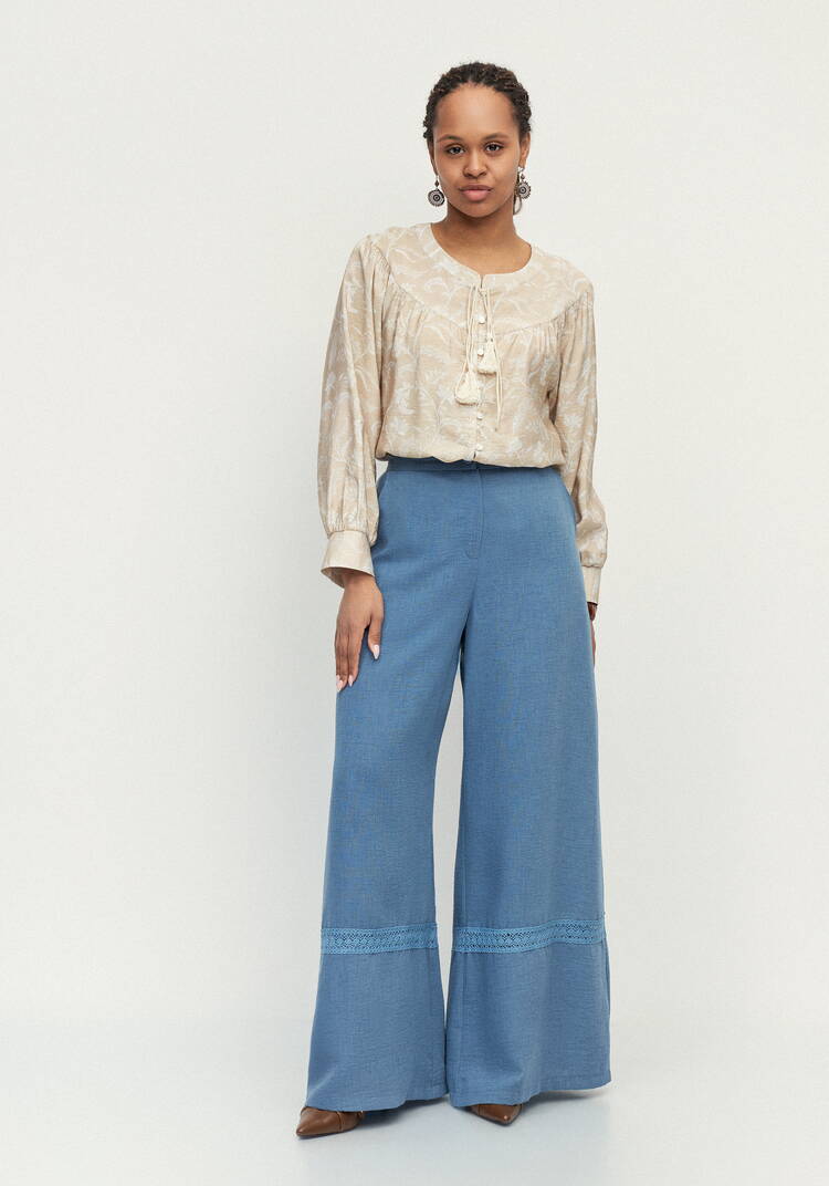 Брюки с вставками кружева Светлана шир.  750, рис. 8