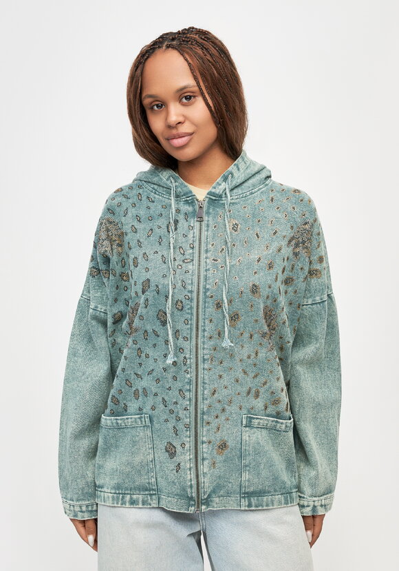 Джинсовая куртка Жемчужины росы шир.  580, рис. 17