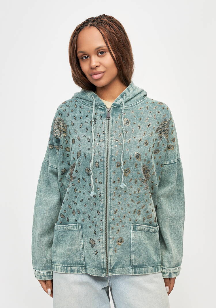 Джинсовая куртка Жемчужины росы шир.  750, рис. 17