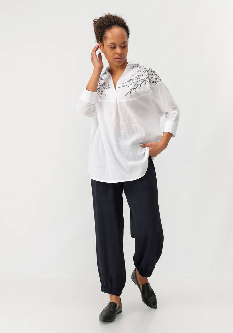 Блуза с принтом по плечам шир.  750, рис. 15