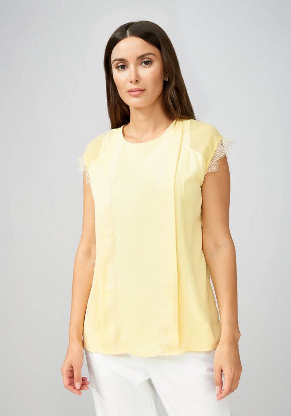 Топ с вставками кружева шир.  580, рис. 4