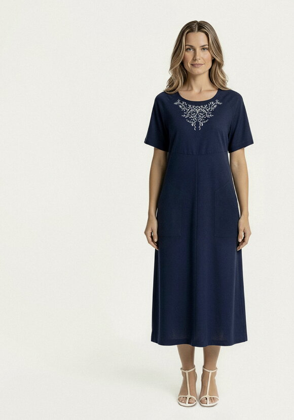 Платье из льна с вышивкой шир.  580, рис. 4