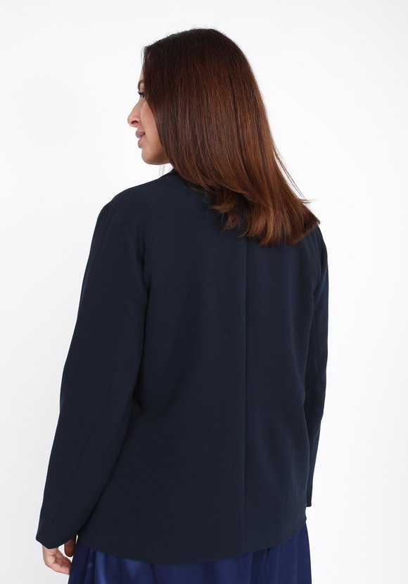 Жакет однотонный на пуговицах с карманами шир.  580, рис. 7