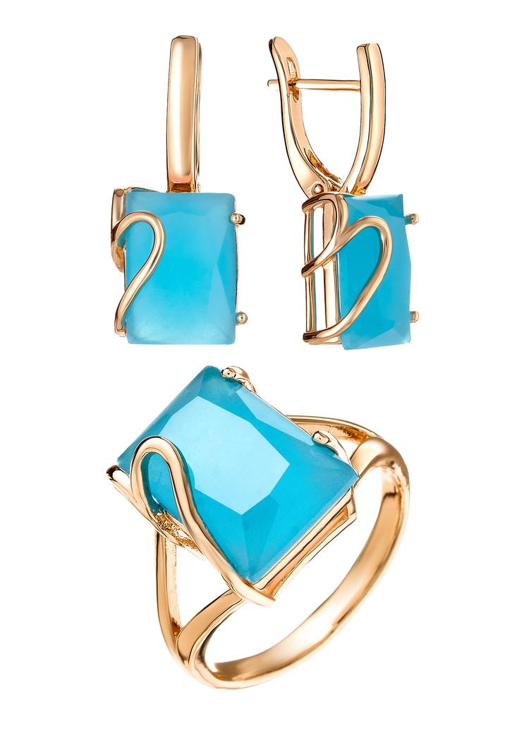 Комплект Изумление (серьги, кольцо) шир.  750, рис. 6