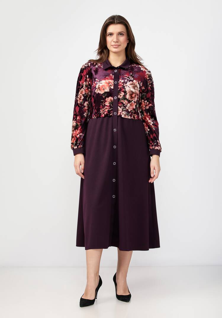 Платье из комбинированной ткани Джесс шир.  750, рис. 3