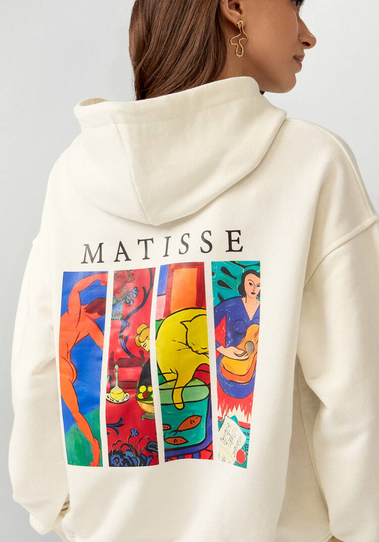 Худи свободного кроя с принтом на спине шир.  750, рис. 10