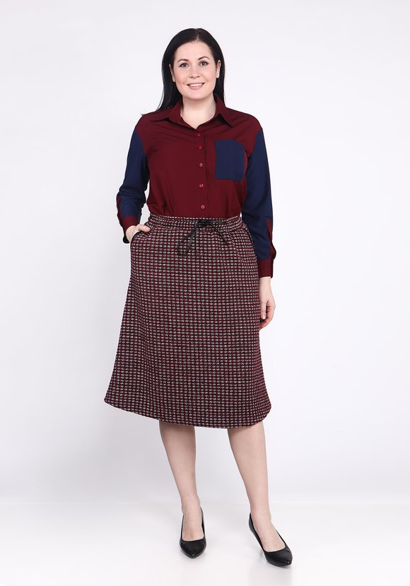 Рубашка из комбинированной ткани шир.  580, рис. 6