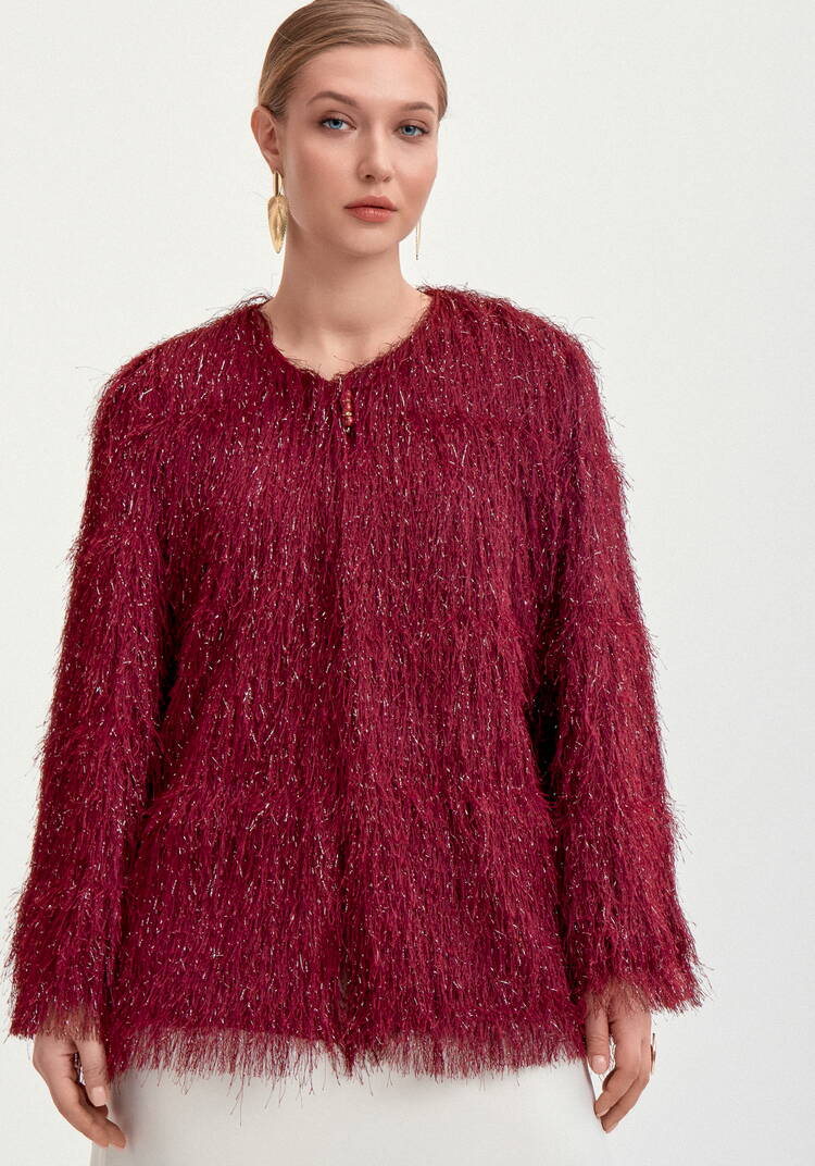 Жакет из ткани с блестящим ворсом шир.  750, рис. 4