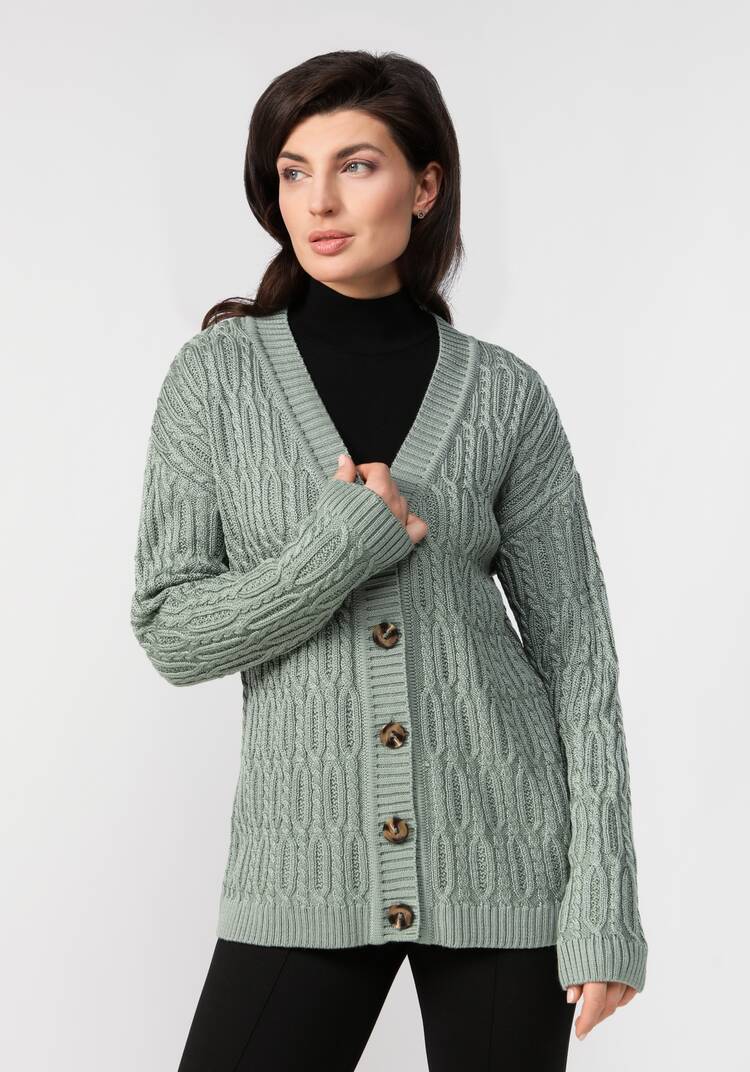 Кардиган удлиненный с объемными косами шир.  750, рис. 29