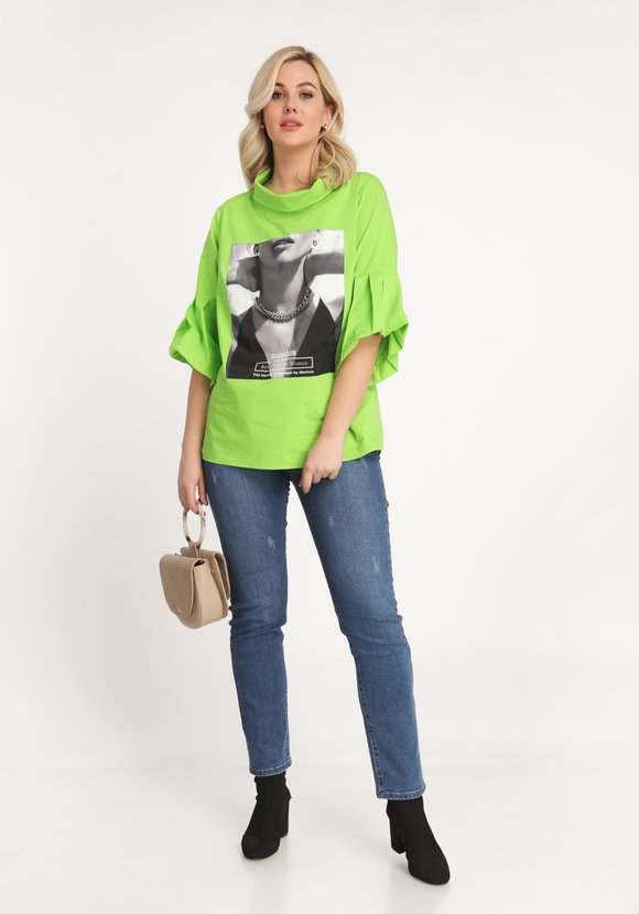 Блуза с декоративной цепочкой шир.  580, рис. 11