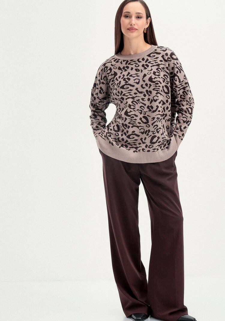 Джемпер с леопардовым принтом шир.  750, рис. 15