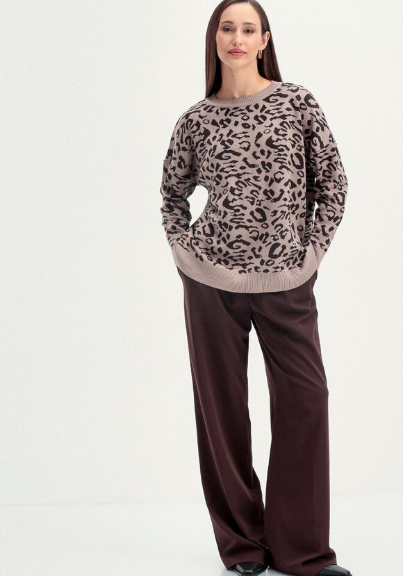Джемпер с леопардовым принтом шир.  580, рис. 15