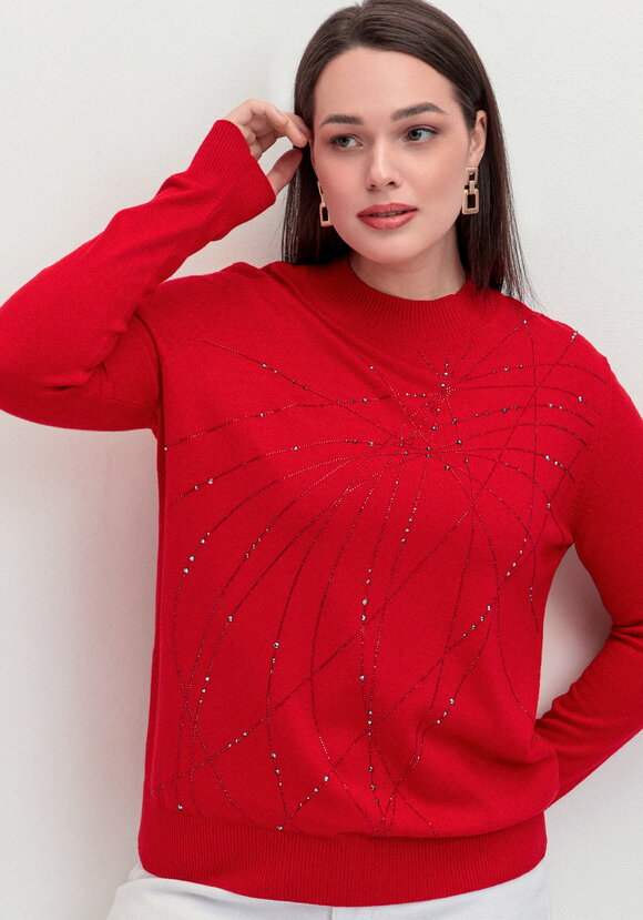 Джемпер с абстрактными полосками из страз шир.  580, рис. 8