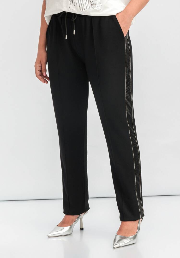 Брюки на резинке с лампасами и стрелками шир.  750, рис. 15