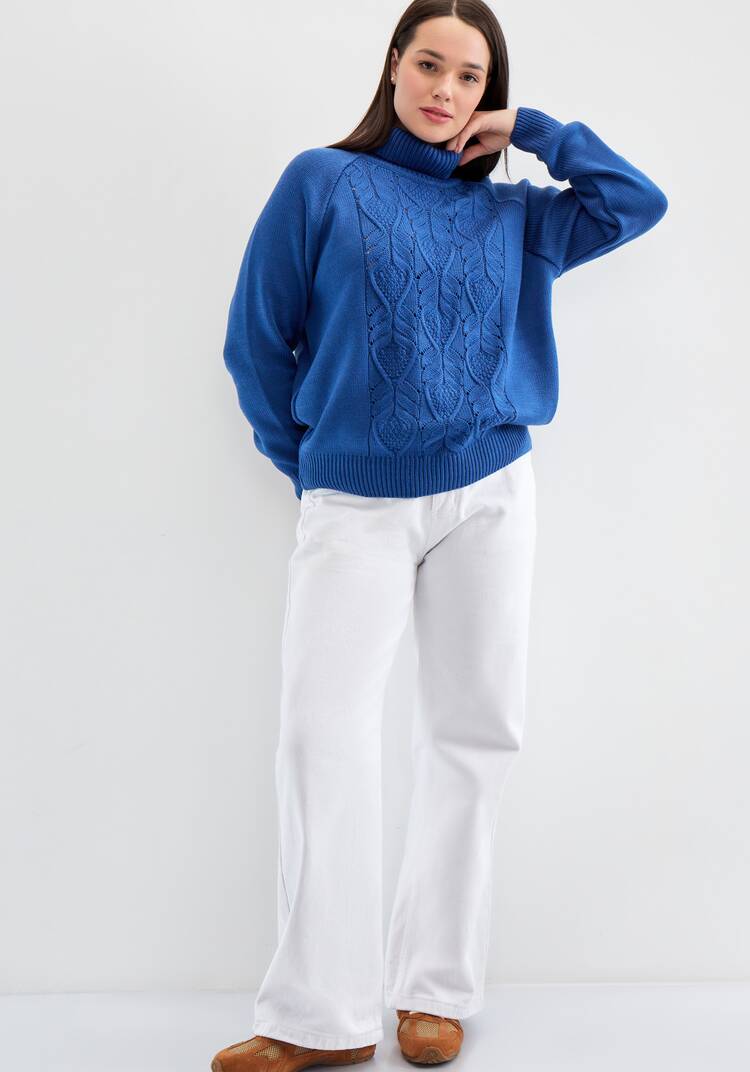 Свитер с ажурным рисунком шир.  750, рис. 19