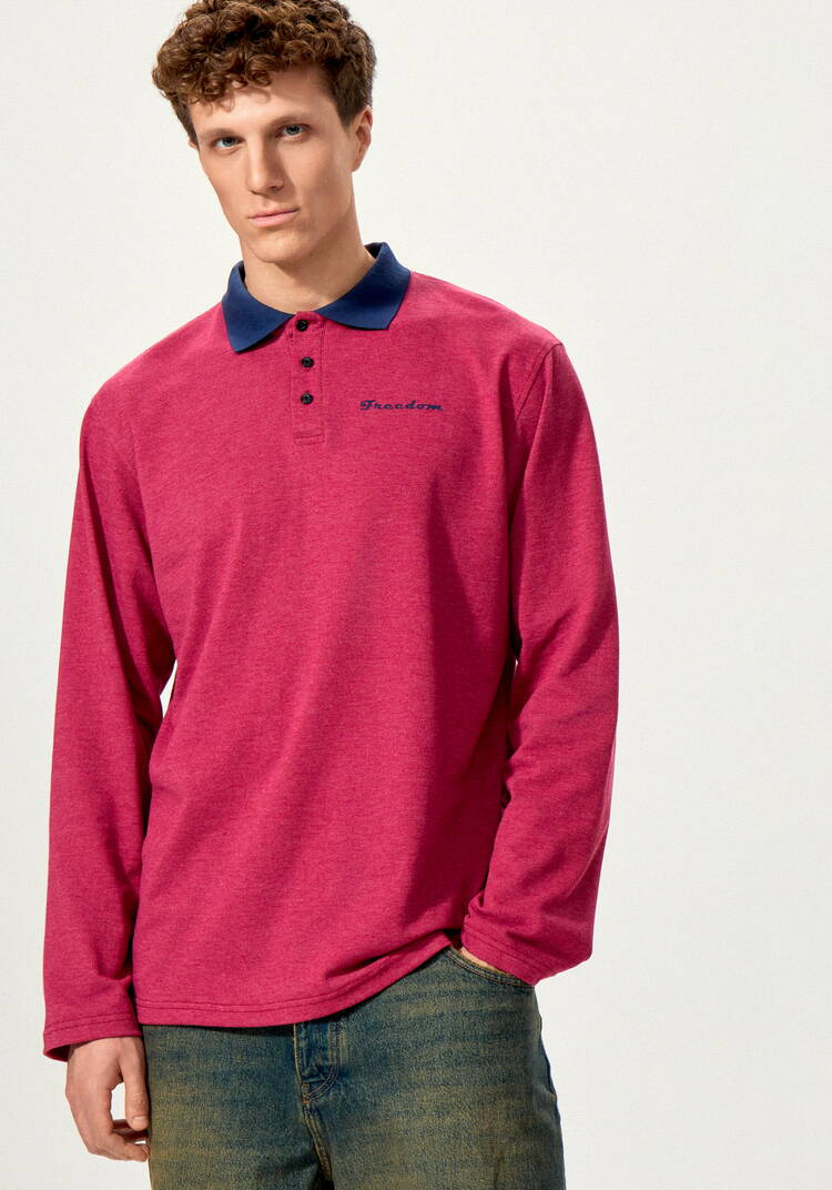 Джемпер-поло с вышивкой на груди шир.  750, рис. 14