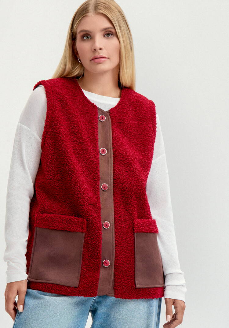 Жилет с отделкой из замши шир.  750, рис. 17