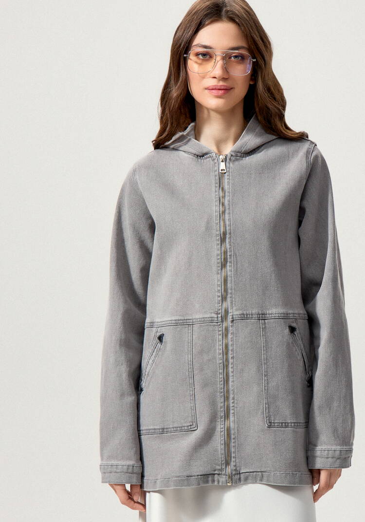 Джинсовая куртка с капюшоном шир.  750, рис. 13