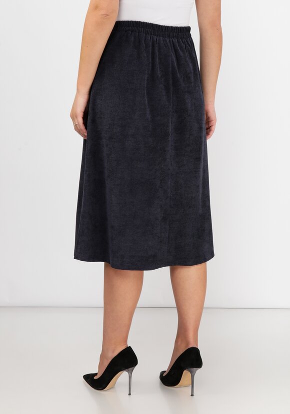 Юбка свободного кроя вельветовая с карманами шир.  580, рис. 8