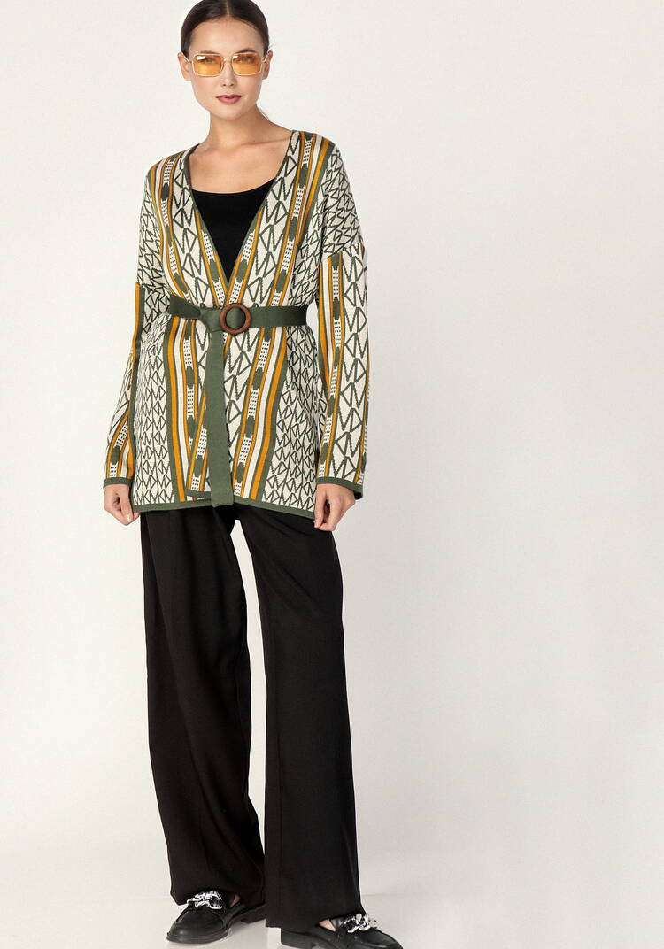 Кардиган женский под пояс шир.  750, рис. 7