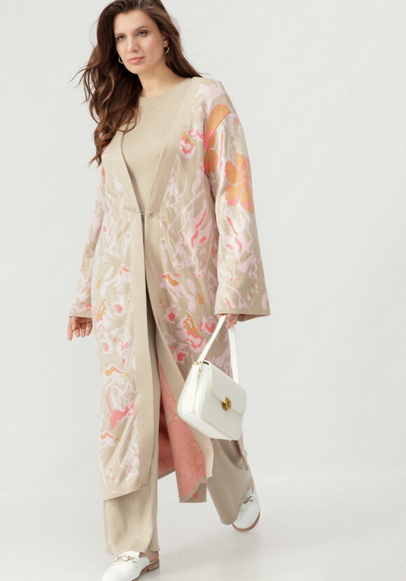 Кардиган с цветочным дизайном шир.  580, рис. 17