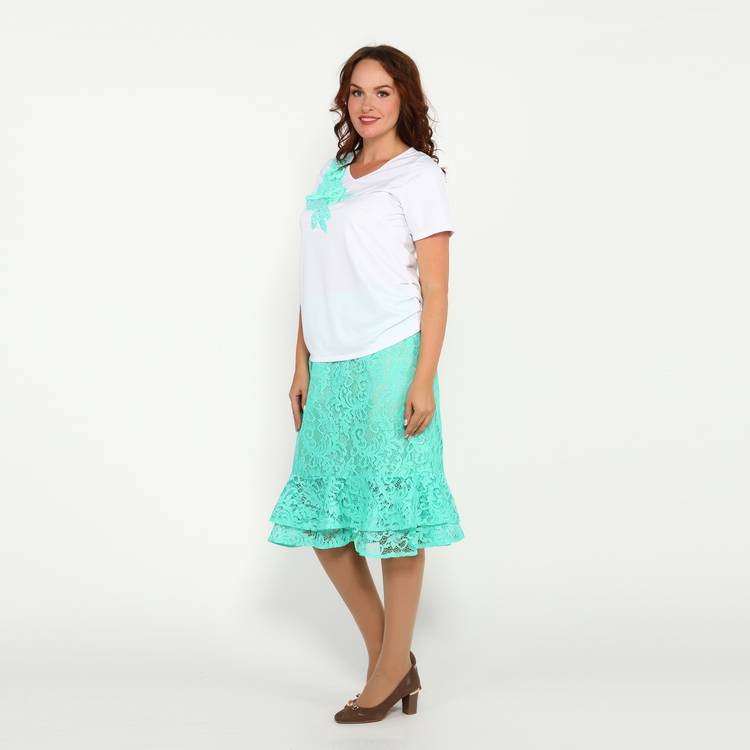 Юбка на резинке кружевная шир.  750, рис. 4