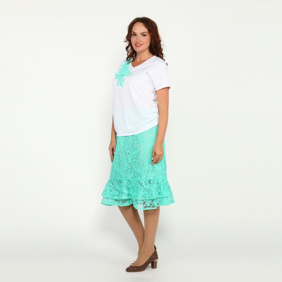 Юбка на резинке кружевная шир.  580, рис. 4