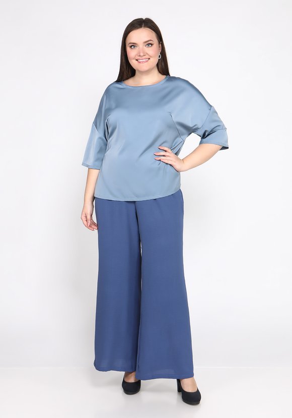 Блуза базовая однотонная шир.  580, рис. 1