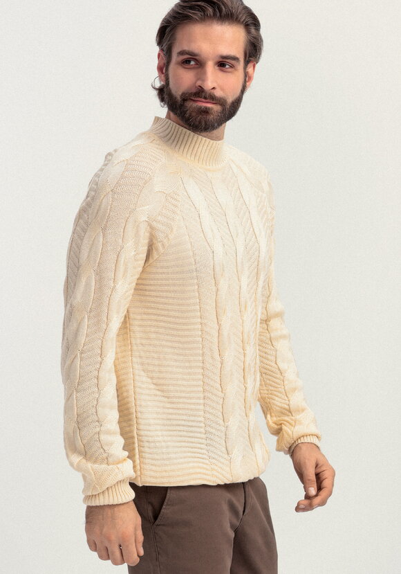 Джемпер мужской с фактурными косами шир.  580, рис. 17