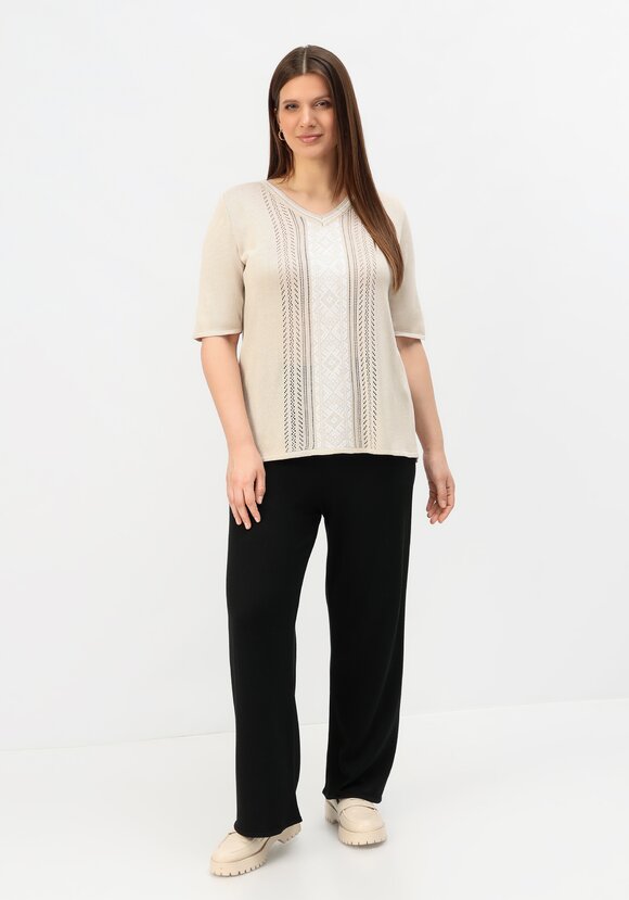 Пуловер с узором на передней полочке шир.  580, рис. 8