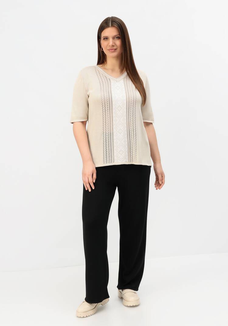 Пуловер с узором на передней полочке шир.  750, рис. 8