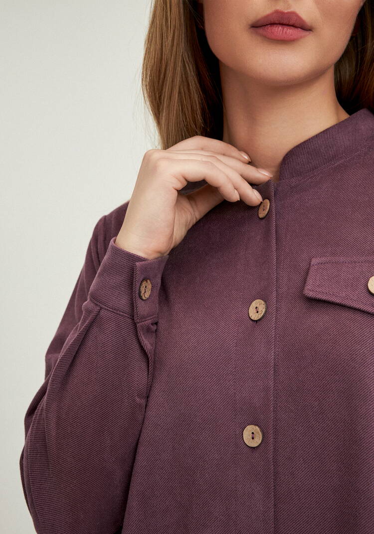 Платье-рубашка с плиссированной спинкой шир.  750, рис. 30