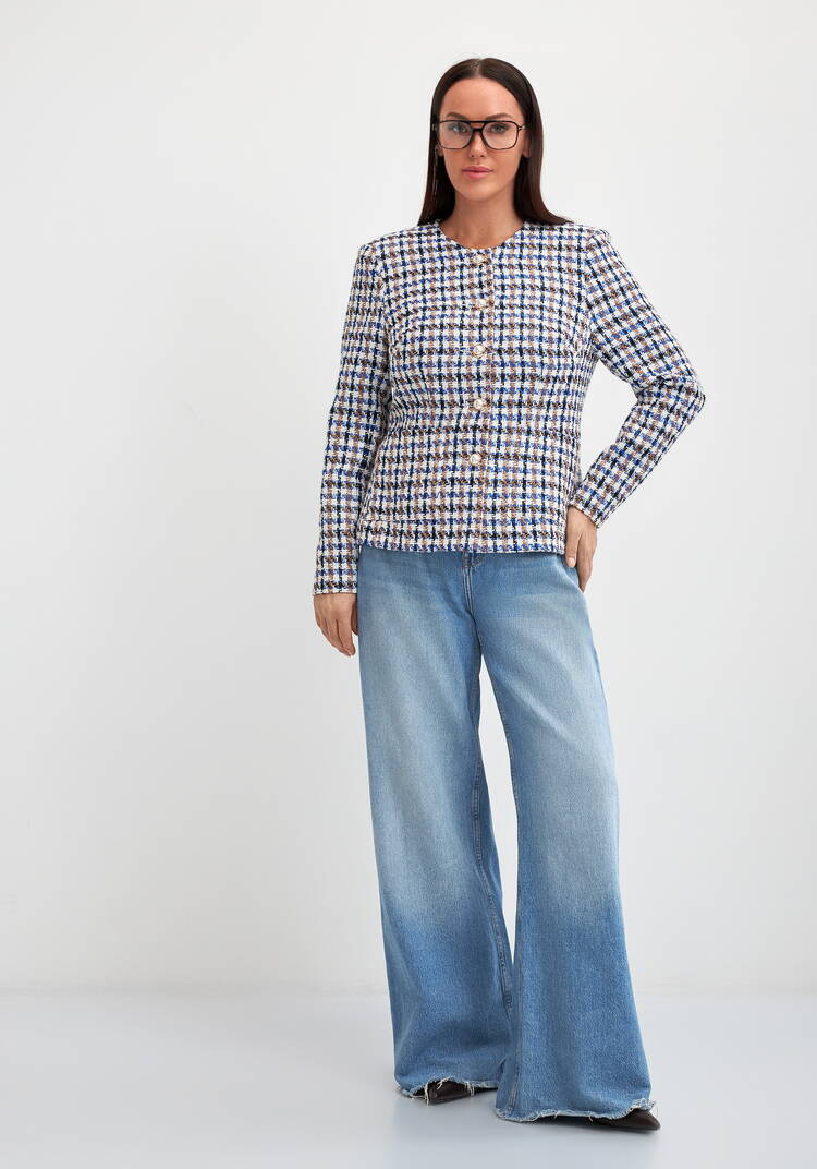 Жакет в клетку из твида Кэмерон шир.  750, рис. 2