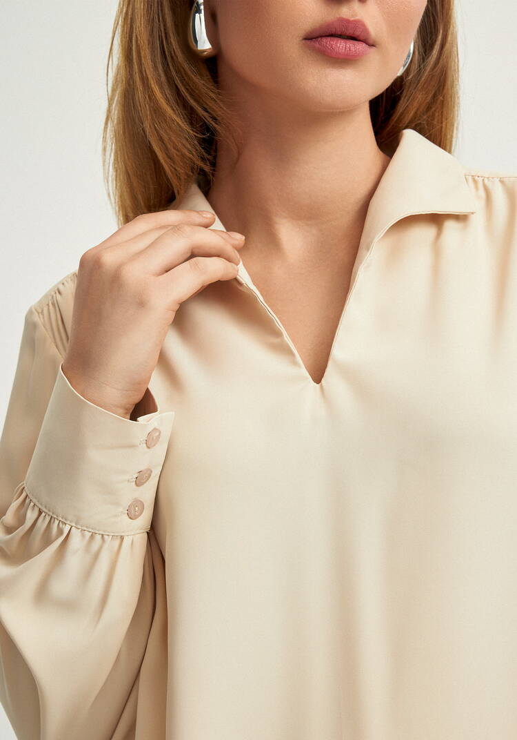 Блуза со сборкой на кокетке шир.  750, рис. 13