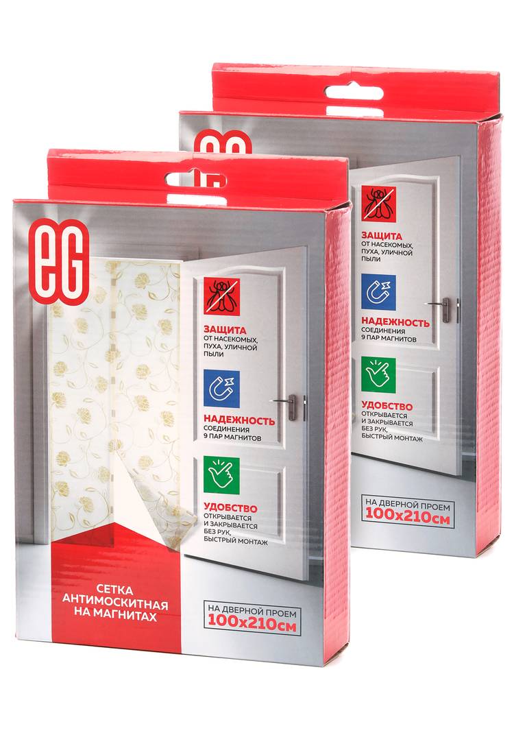 Москитная сетка на дверь с магнитами, 2шт. шир.  750, рис. 5