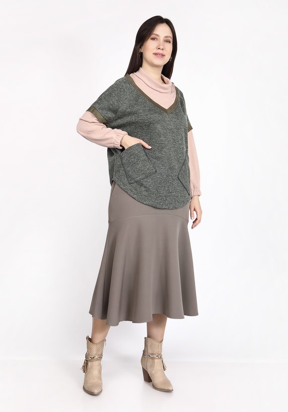 Юбка миди расклешенная к низу шир.  580, рис. 4