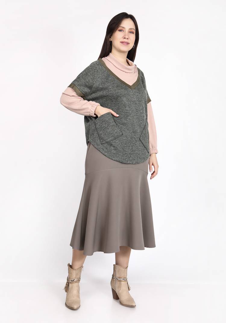 Юбка миди расклешенная к низу шир.  750, рис. 4