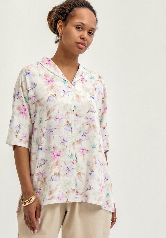 Блуза со спущенным плечом и с воротом шаль шир.  580, рис. 7