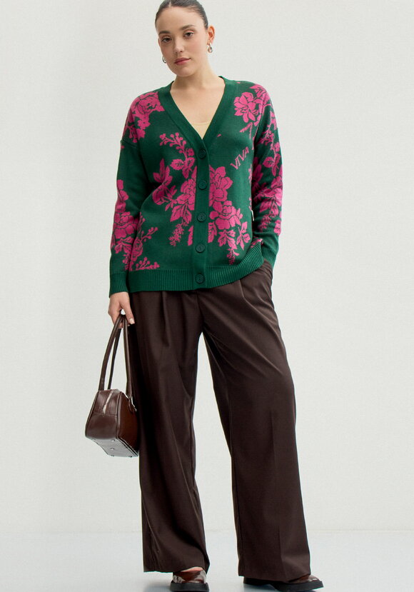 Кардиган с нежным цветочным принтом шир.  580, рис. 7