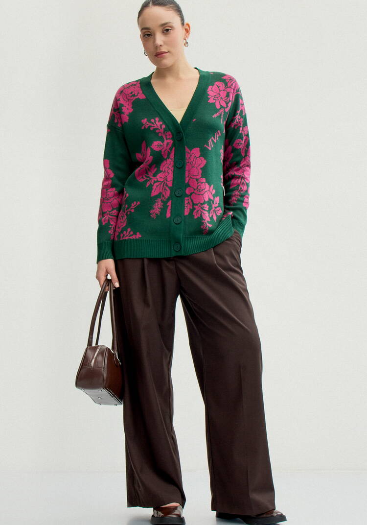 Кардиган с нежным цветочным принтом шир.  750, рис. 7