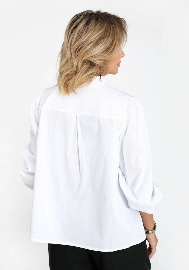 Блуза хлопковая с объемным рукавом на резинке шир.  750, рис. 7