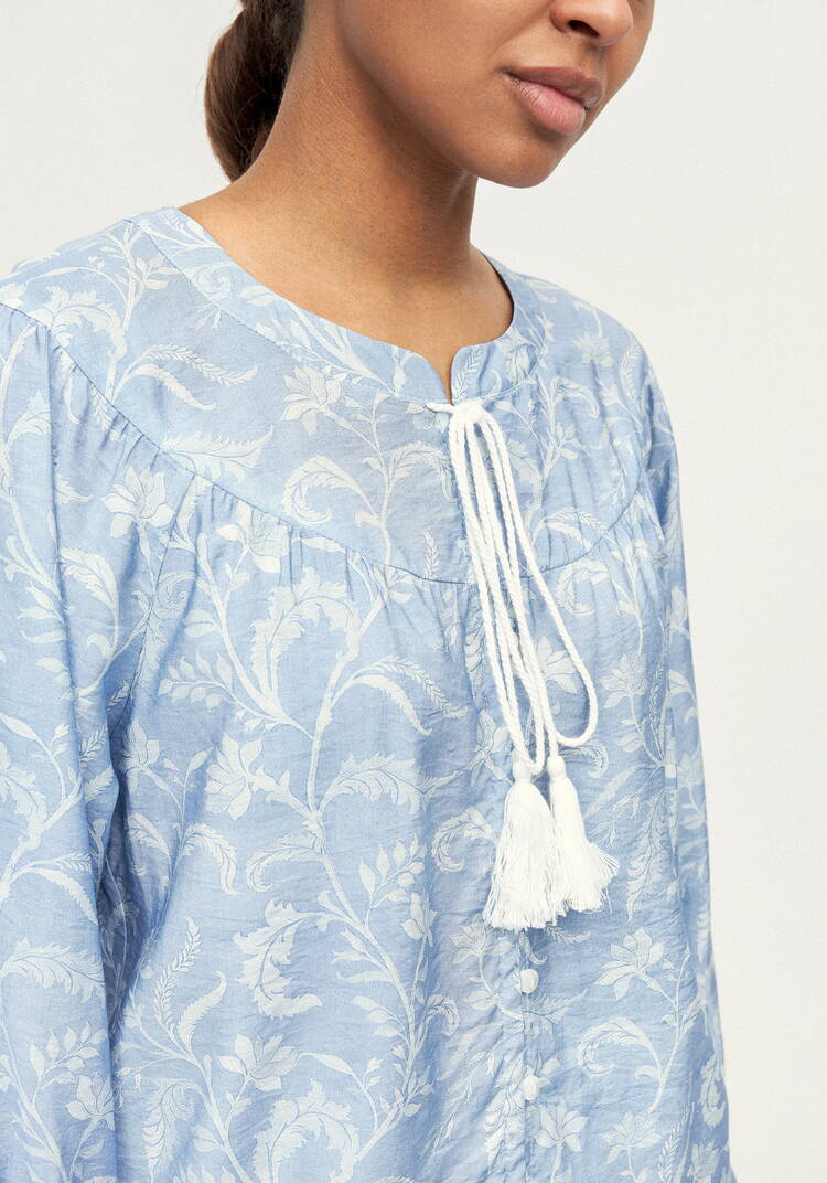 Блуза с цветочным принтом Эмилия шир.  750, рис. 5